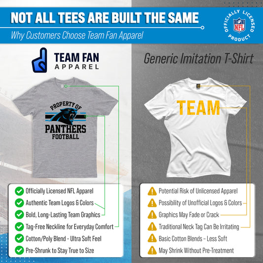 Carolina Panthers NFL Property Of T-Shirt - Sport Gray