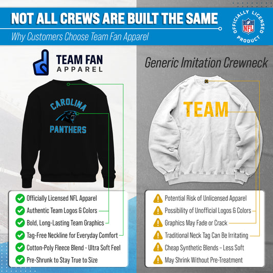 Carolina Panthers NFL Crewneck Sweatshirt - Black