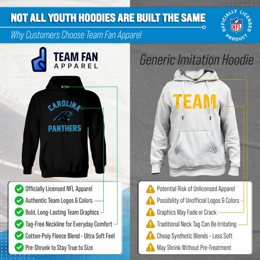 Carolina Panthers Youth Gameday Hoodie Sweatshirt - Black