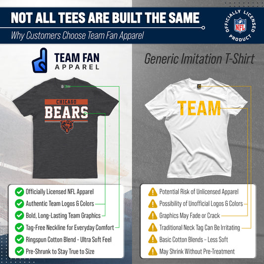 Chicago Bears Charcoal T-Shirt for Men and Women - Charcoal