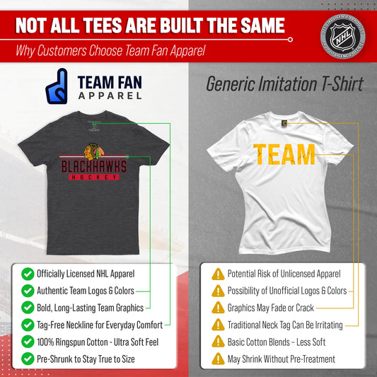 Chicago Blackhawks T-Shirt NHL Heather Charcoal - Charcoal