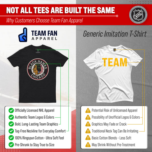 Chicago Blackhawks Retro Logo T-Shirt Men Women Vintage Heathered Tee - Black Heather