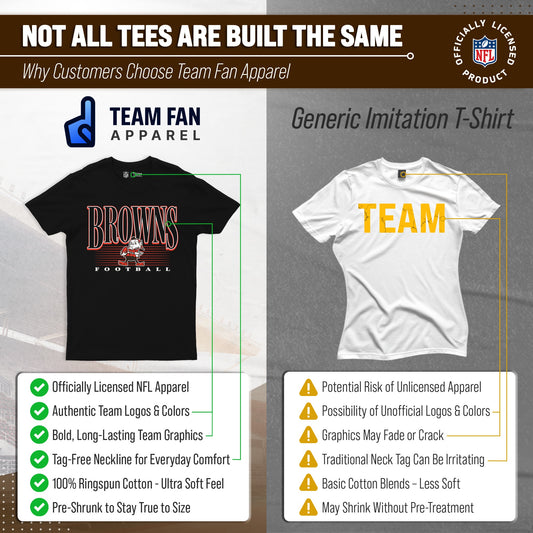 Cleveland Browns NFL Adult Overtime Blueprint Tagless Tee Unisex - Black