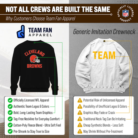 Cleveland Browns NFL Crewneck Sweatshirt - Black