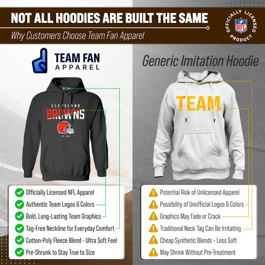Cleveland Browns Browns Hoodie Fleece Sweatshirt for Men and Women - Charcoal