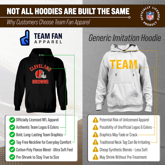 Cleveland Browns Gameday Hoodie Pullover Sweatshirt - Black