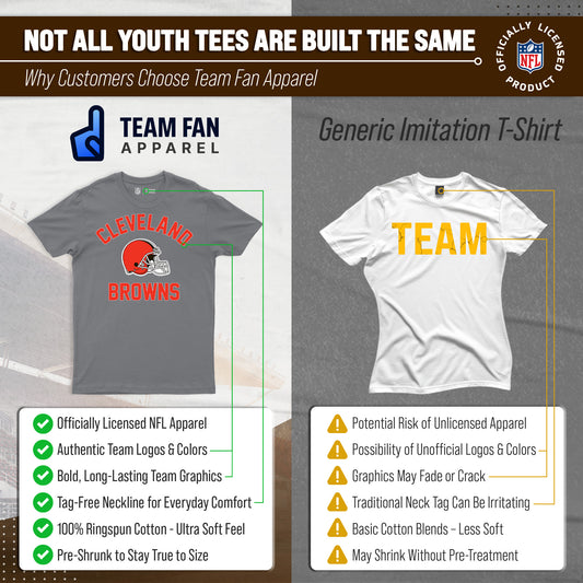 Cleveland Browns Youth NFL Football T-Shirt - Gray