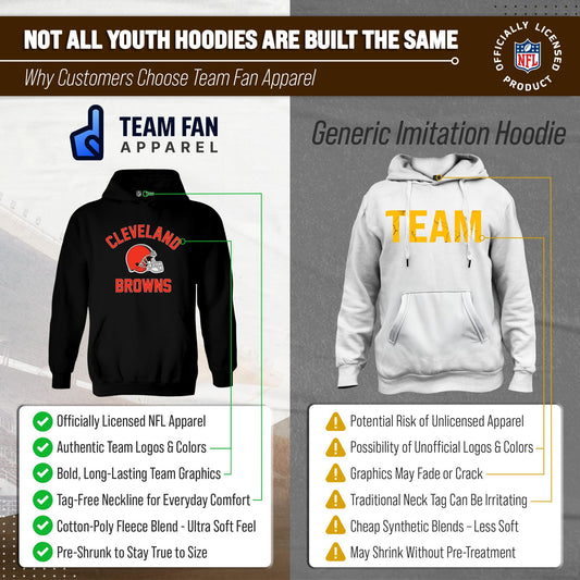 Cleveland Browns Youth Gameday Hoodie Sweatshirt - Black