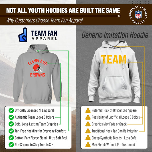 Cleveland Browns Youth Gameday Hoodie Sweatshirt - Gray