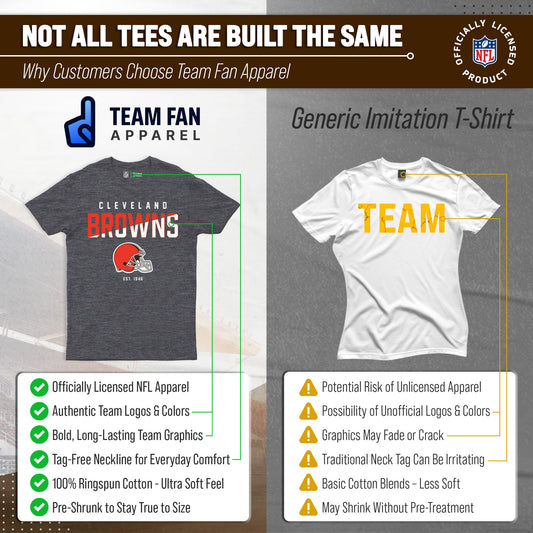 Cleveland Browns NFL Color Block Tee - Charcoal