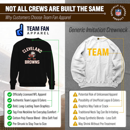 Cleveland Browns Gameday Crewneck Sweatshirt - Black