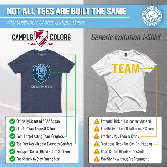 Columbia Lions Heathered Logo T-Shirt - Navy