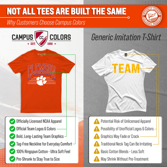 Clemson Tigers NCAA Overtime Classics Unisex T-Shirt - Orange