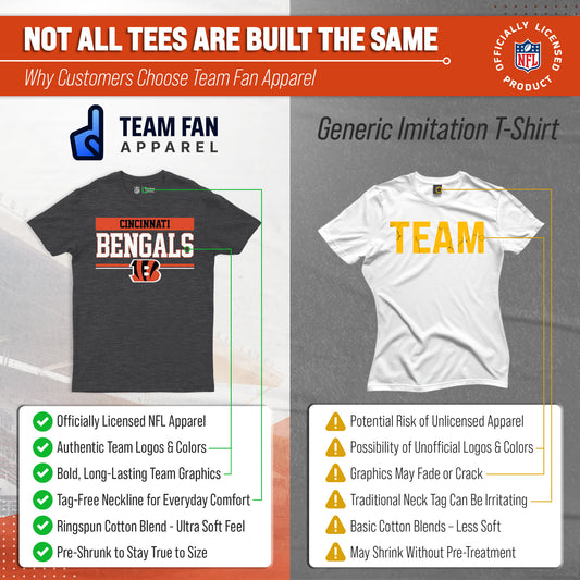 Cincinnati Bengals Charcoal T-Shirt for Men and Women - Charcoal