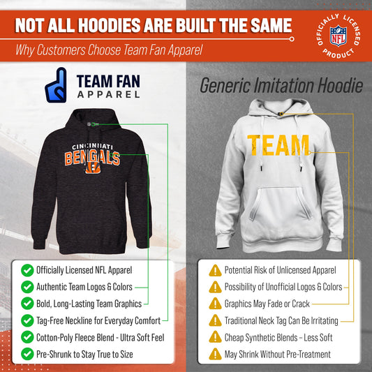 Cincinnati Bengals Starting Fresh Fleece Hoodie - Black Heather