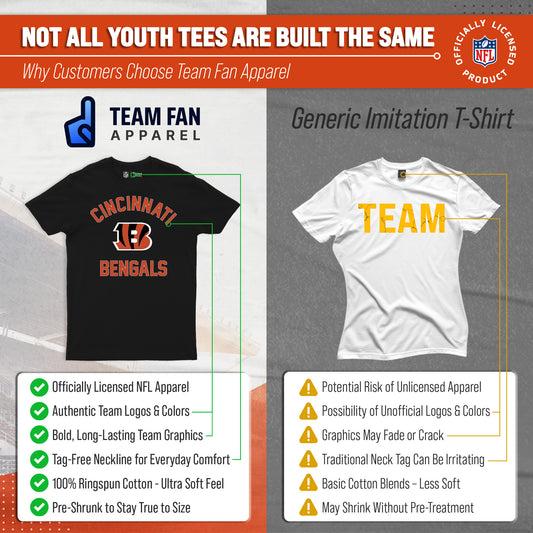 Cincinnati Bengals Youth NFL Football T-Shirt - Black