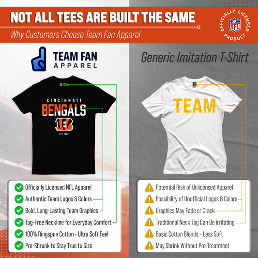 Cincinnati Bengals NFL Color Block Tee - Black