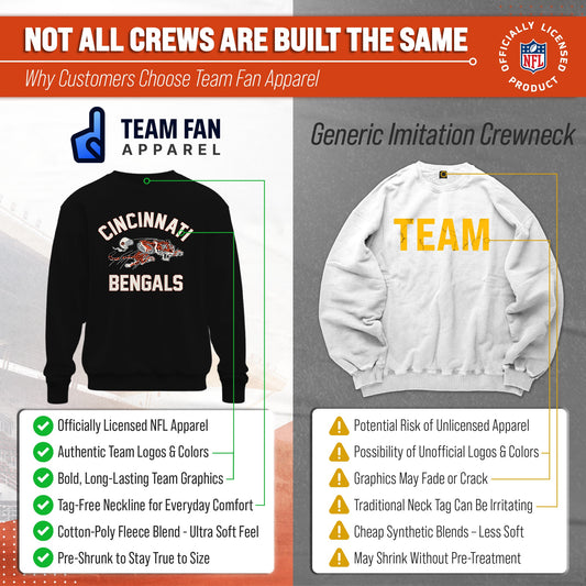 Cincinnati Bengals Gameday Crewneck Sweatshirt - Black
