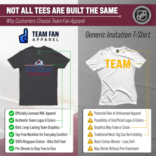 Colorado Avalanche T-Shirt NHL Heather Charcoal - Charcoal