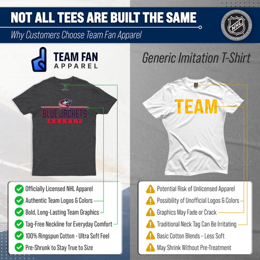 Columbus Blue Jackets T-Shirt NHL Heather Charcoal - Charcoal