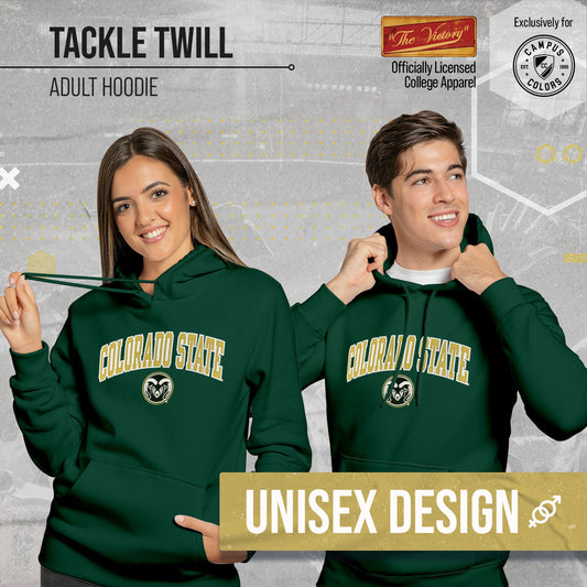 Colorado State Rams NCAA Tackle Twill Embroidered Fleece Pullover - Green
