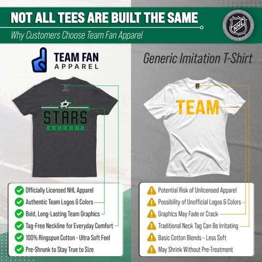 Dallas Stars NHL True Fan Heather Charcoal T-Shirt Men Women Fans