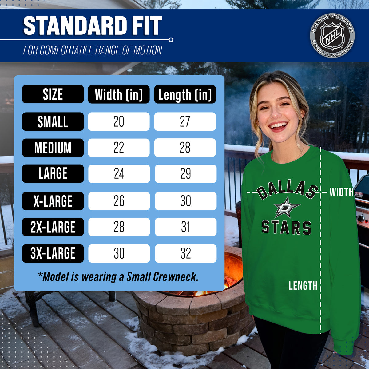 NFL Gameday Crewneck Sweatshirt, Cotton Fleece Pullover Men Women