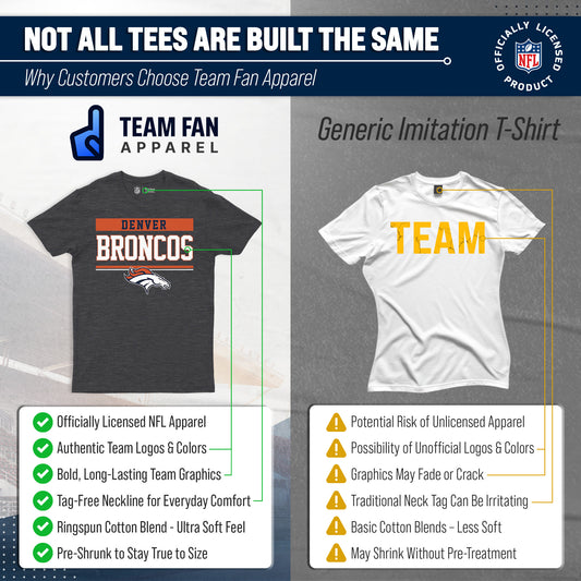 Denver Broncos Charcoal T-Shirt for Men and Women - Charcoal
