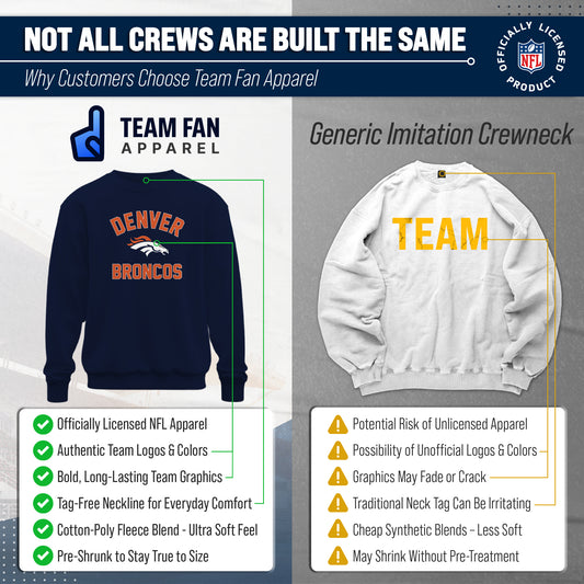 Denver Broncos NFL Crewneck Sweatshirt - Navy