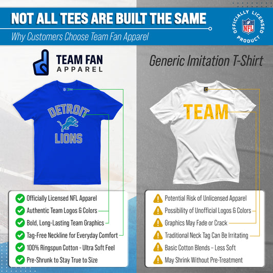 Detroit Lions NFL Gameday T-Shirt for Men and Women - Royal