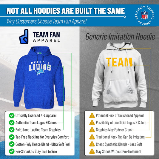 Detroit Lions Starting Fresh Fleece Hoodie - Royal