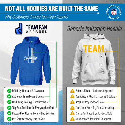 Detroit Lions Modern Throwback Fleece Hoodie - Royal