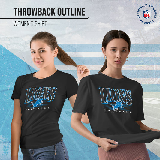 Detroit Lions Overtime Blueprint Women's NFL Short Sleeve T-Shirt - Black