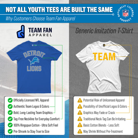 Detroit Lions Youth NFL Football T-Shirt - Royal