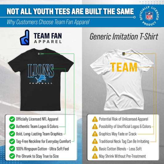 Detroit Lions NFL Youth Overtime T-Shirt - Black