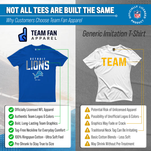 Detroit Lions NFL Color Block Tee - Royal