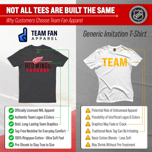 Detroit Red Wings T-Shirt NHL Heather Charcoal - Charcoal