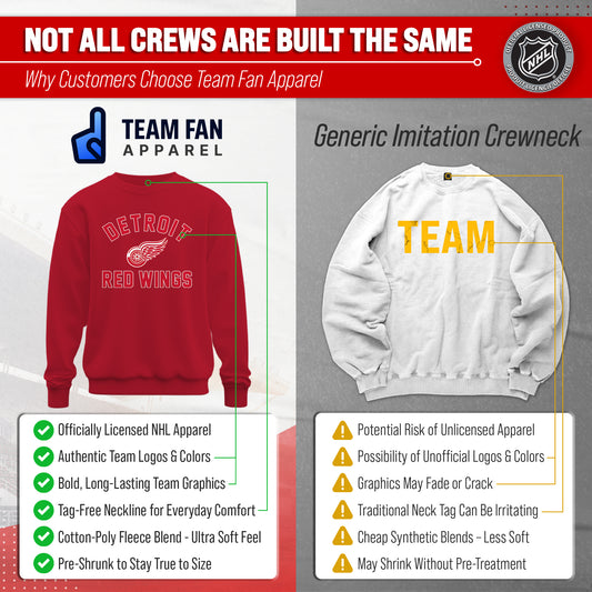 NFL Gameday Crewneck Sweatshirt, Cotton Fleece Pullover Men Women