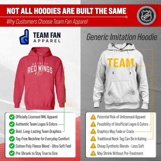 Detroit Red Wings Red Wings Hoodie Fleece Sweatshirt for Men and Women - Red