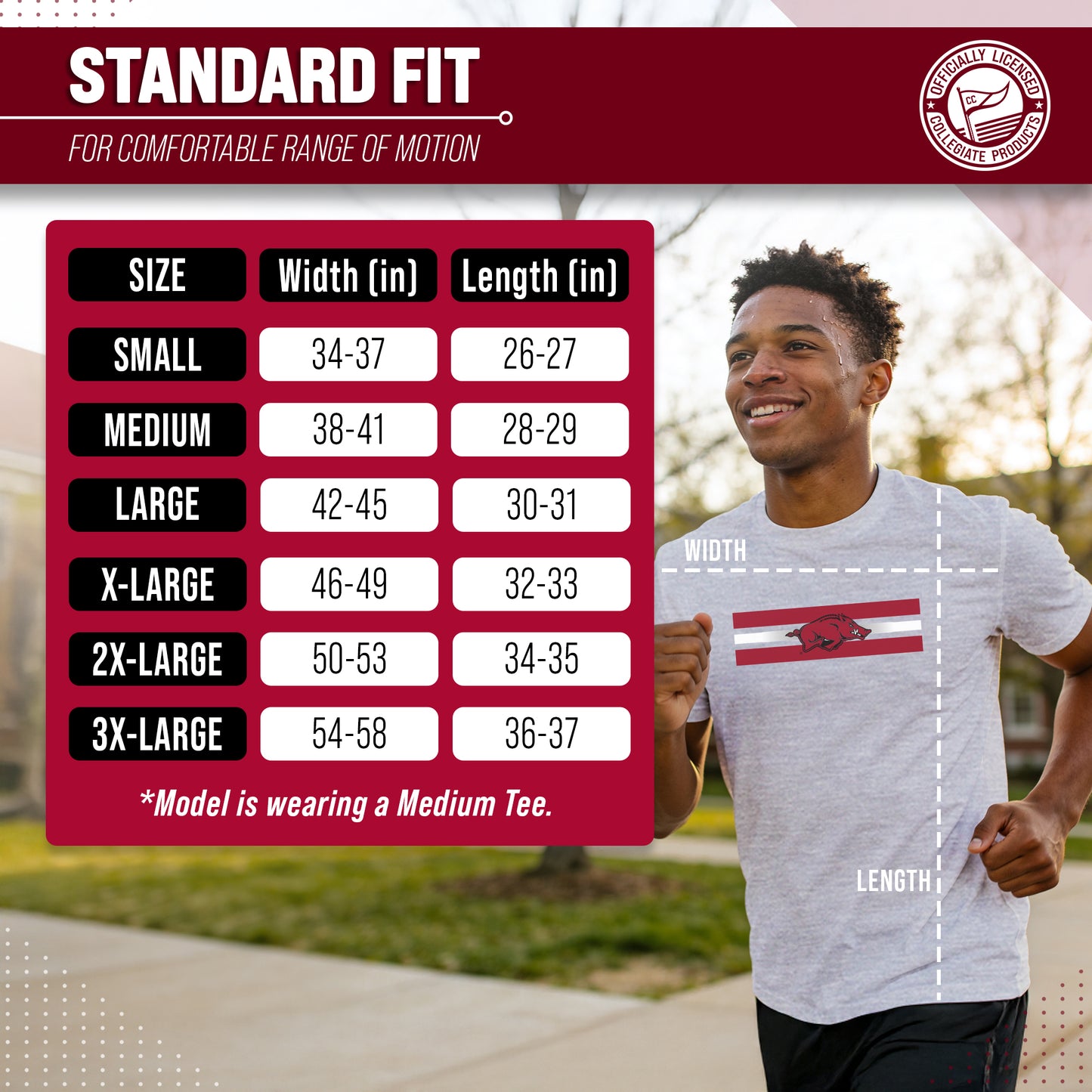 Arkansas Razorbacks Unisex NCAA Scholarship Cloud Jersey Athletic Short Sleeve Performance Tee - Gray Heather
