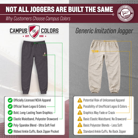 Florida State Seminoles NCAA Cloud Jersey Jogger Pants Gray Heather - Gray Heather