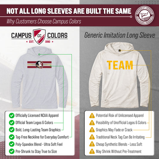 Florida State Seminoles Scholarship Cloud Jersey Hoodie - Gray Heather