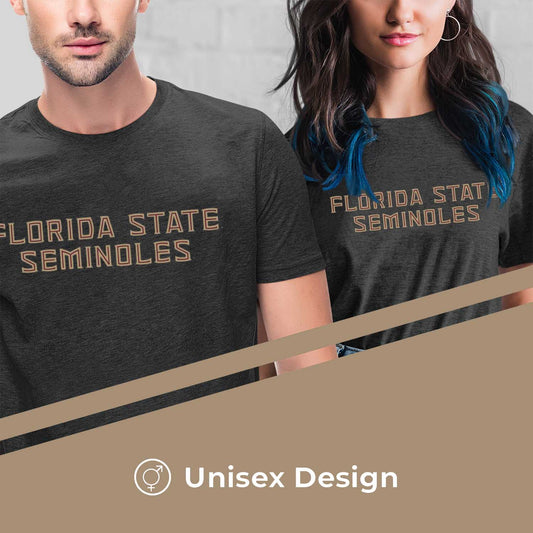 Florida State Seminoles NCAA Cotton Blend Charcoal T-Shirt Men Women - Charcoal