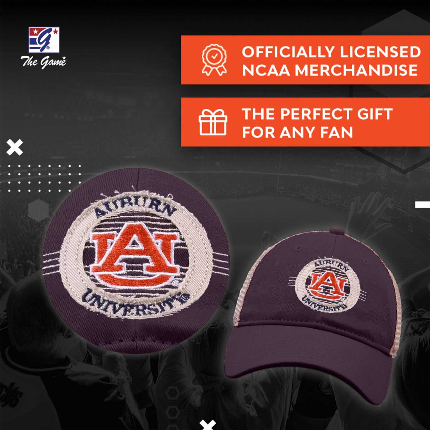 Auburn Tigers The Game NCAA Patch Meshback Snapback Hat - Navy