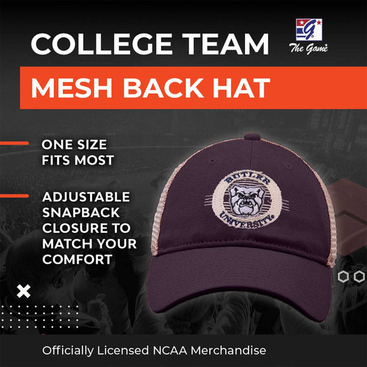 Butler Bulldogs The Game NCAA Patch Meshback Snapback Hat - Navy