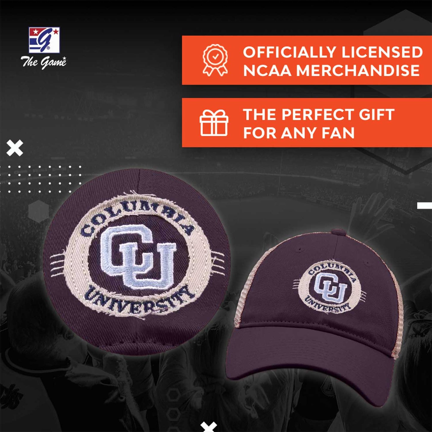 Columbia Lions The Game NCAA Patch Meshback Snapback Hat - Navy