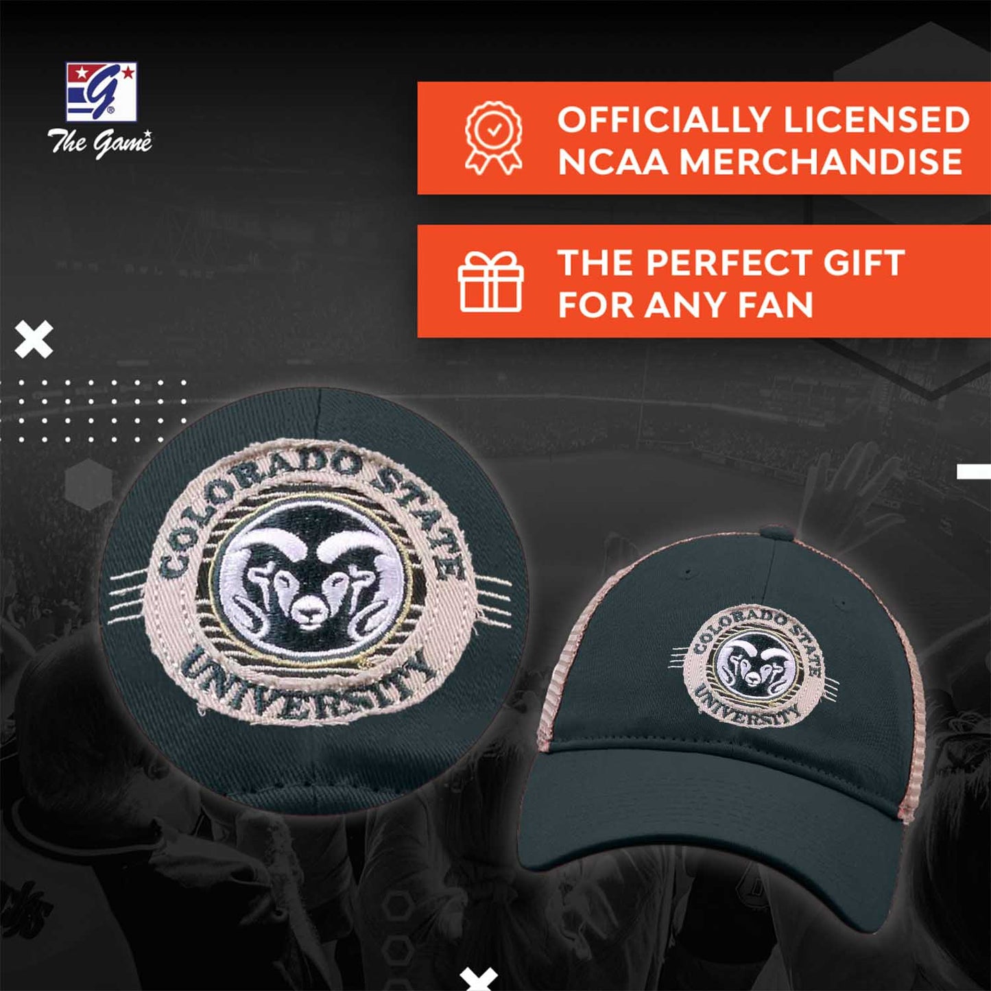 Colorado State Rams The Game NCAA Patch Meshback Snapback Hat - Green
