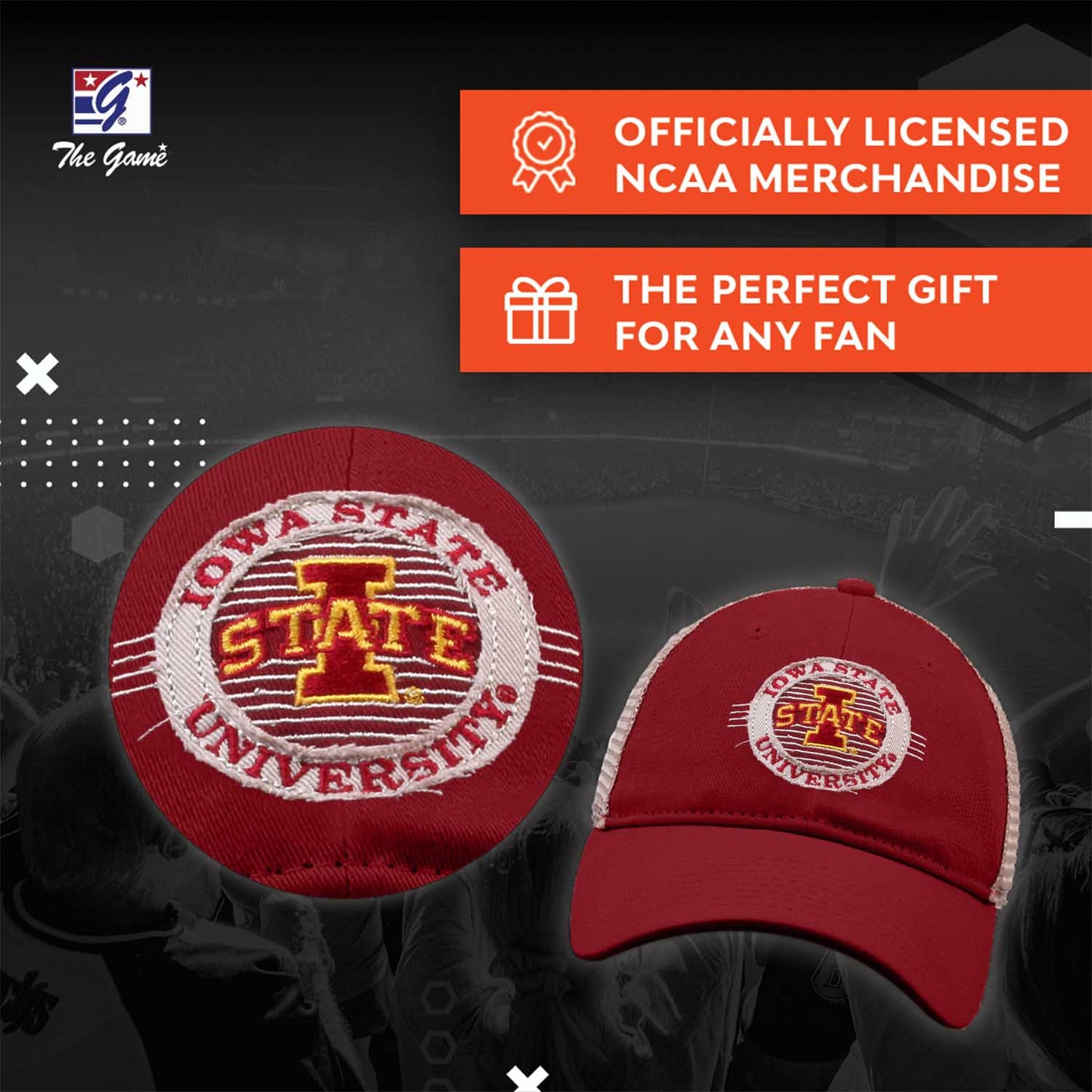 Iowa State Cyclones The Game NCAA Patch Meshback Snapback Hat - Cardinal