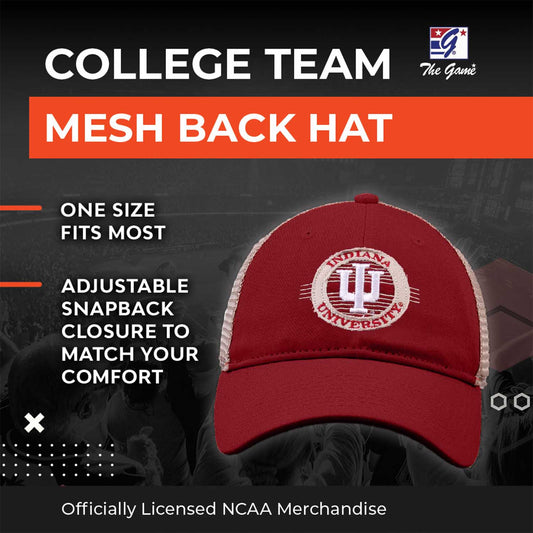 Indiana Hoosiers The Game NCAA Patch Meshback Snapback Hat - Cardinal
