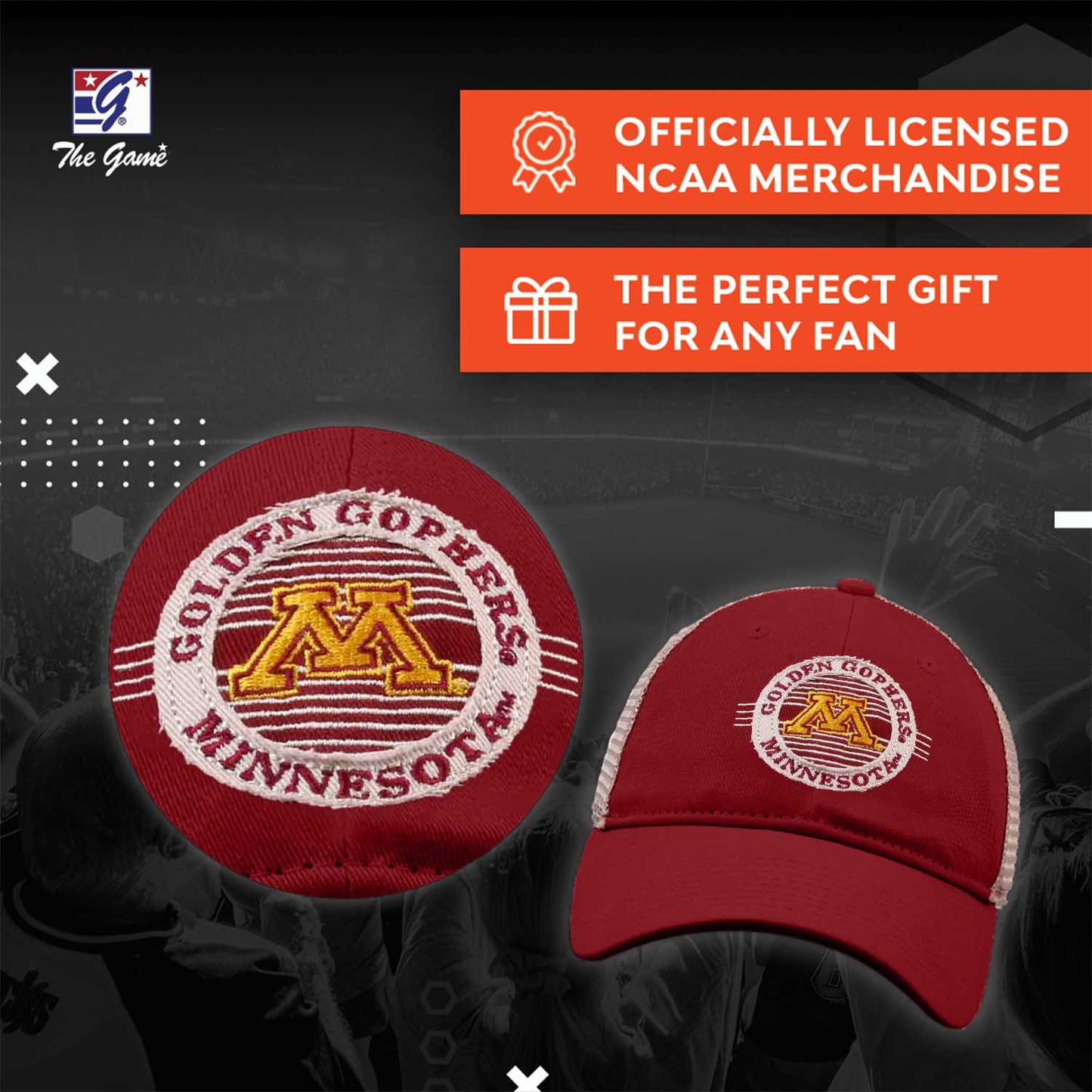 Minnesota Golden Gophers The Game NCAA Patch Meshback Snapback Hat - Maroon